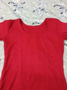 Red Long Sleeve Casual Dress