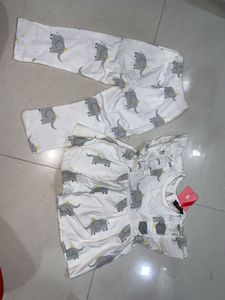 Cute Elephant Print Pajama Set