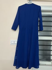 Blue Front Cut Aline Kurti