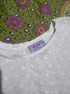 White Broderie Anglaise Crop Top