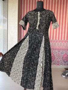 Stylish Black Printed Kurta