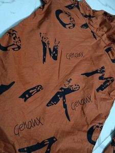 Kids Orange Graphic Print Hoodie