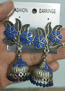 Oxidize Silver Earrings / Jhumkas