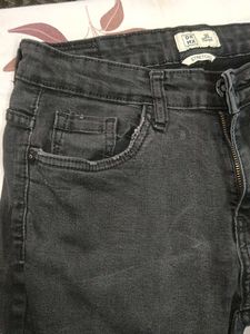 Stylish Grey Wash Flare Jeans