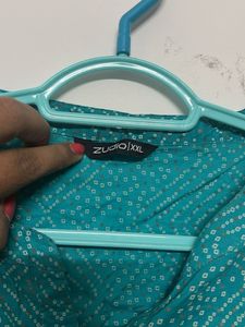 Teal Ethnic Bandhni Print Kurta