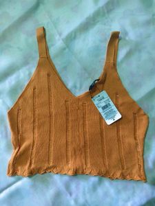Orange Knit Tank Top