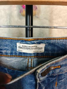 ZARA Flared Blue Denim Jeans