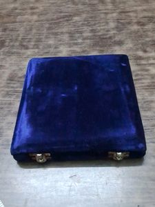 Vintage Blue Velvet Jewelry Box