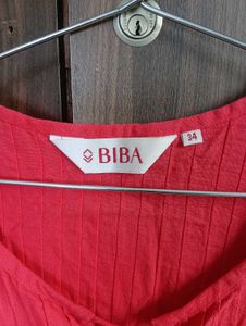 Unused BIBA Bright Coral colour Kurta-size 34
