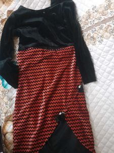 Elegant Black &amp; Red Dress
