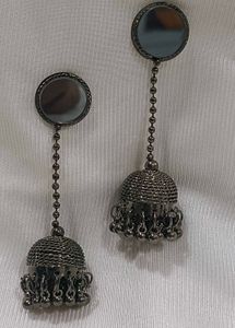 Ethnic Mirror Jhumka Earrings