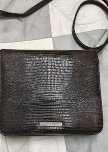 Vintage Brown crocodile Embossed Shoulder Bag