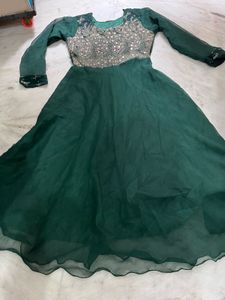 Beautiful green anarkali frock