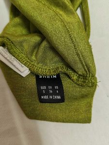 Green Ruched Halter Neck Top