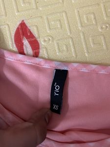 Cute Pink Gingham Dress with White Top