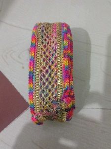 Vibrant Rainbow & Gold Bracelet