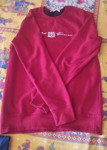 Men's Red Graphic Print Sweatshirt