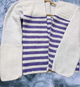 Striped Crochet Cardigan