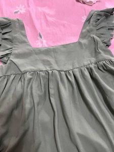 Sage Green Ruffle Sleeve Top