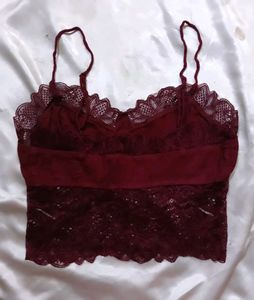 Burgundy Lace Cami Top