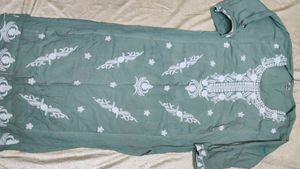 Embroidered Cotton Kurta