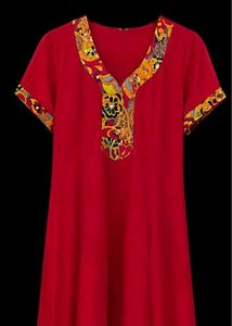 multicolored neckline pink kurta