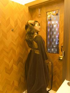 Elegant Brown Velvet Lehenga Choli FUL SET