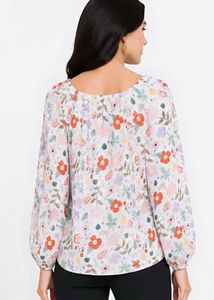 Floral Print Puff Sleeve Top