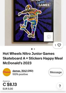 McDonalds Hot Wheels Nitro Skateboard