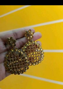 Elegant Gold-Toned Dangle Earrings