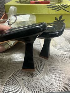 Crystal Bow Clear Heels