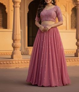 Elegant Pink Lehenga Choli Set