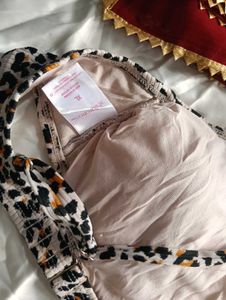 Leopard Print Bikini Top
