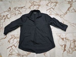 Classic Black Collared Top
