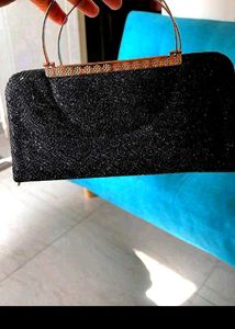 Sparkly Black Clutch Bag