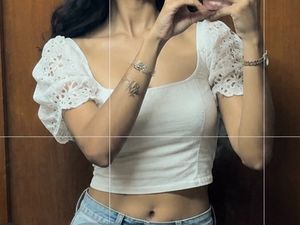 White Off-Shoulder Broderie Anglaise Top