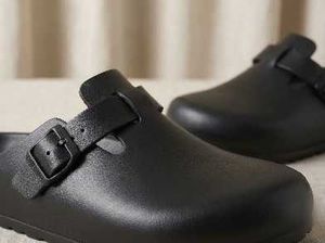 Classic Birkenstock Boston EVA Black Clogs.