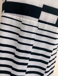 Monochrome Textured Striped Dress