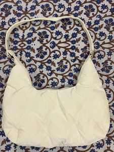 Cream Padded Shoulder Bag