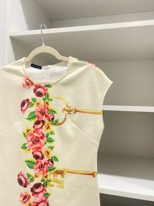 Pista Beige Embroidered Dress