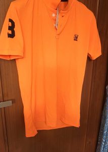 independence day sale Vibrant Orange Polo T-Shirt