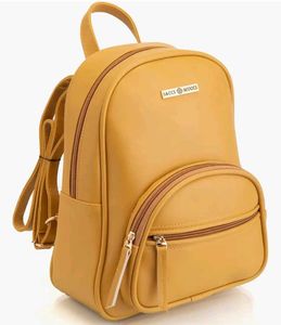 Stylish Mustard Leather Backpack