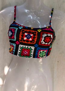Colorful Crochet Crop Top