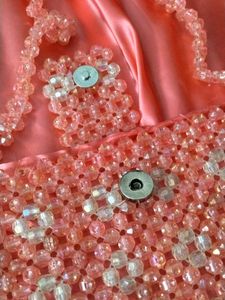Beaded Flower Shoulder Bag