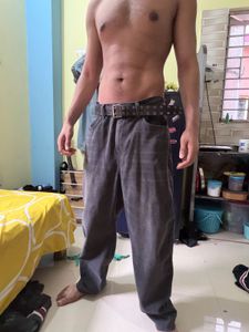 Black Classic Mid Rise Grey Wash Denim Jeans