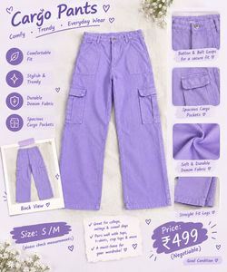 Lilac Cargo Pants