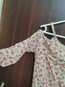 Floral Cold Shoulder Top