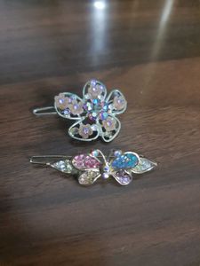 Stone Hair Clips