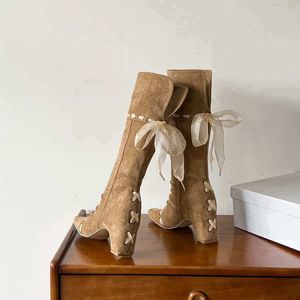 long brown boots (Imported)