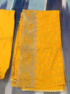 Yellow Salwar Kameez Suit Piece